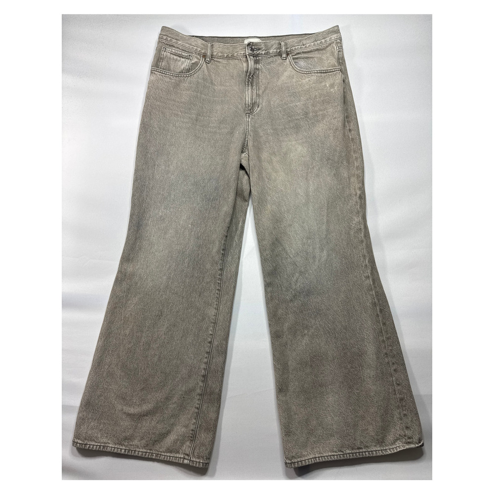 Pacsun Women's Lena Super Baggy Gray Denim Jeans - Size 33 (38x30.5)